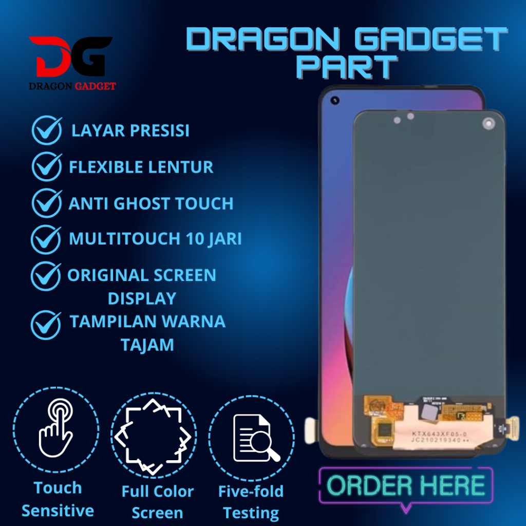 LCD TOUCHSCREEN OPPO RENO 8T 5G BLACK FULLSET ORIGINAL