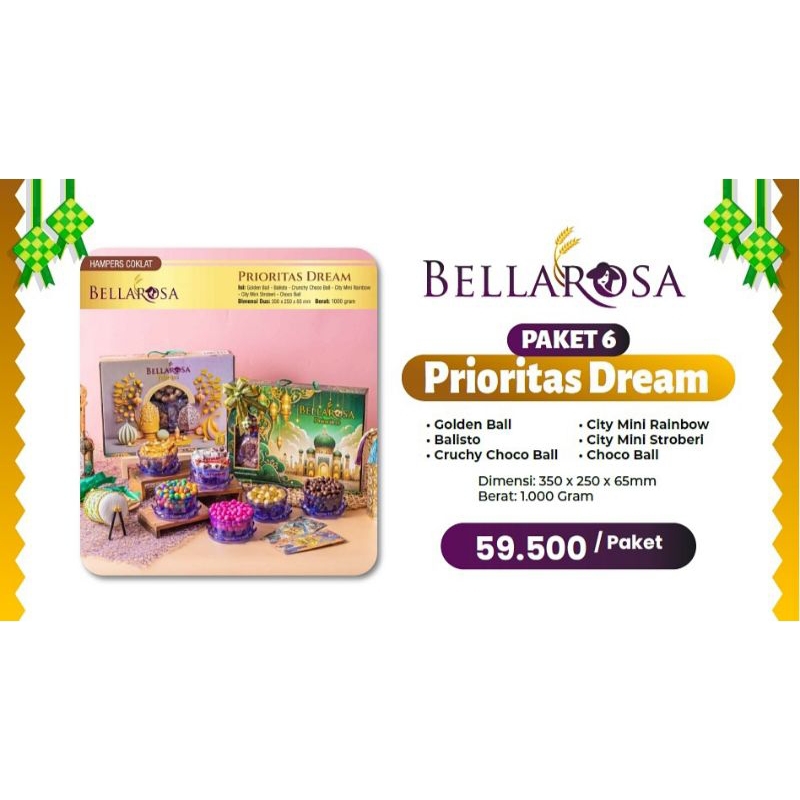 

Kue Bellarosa paket 6 Prioritas Dream |Kue kering