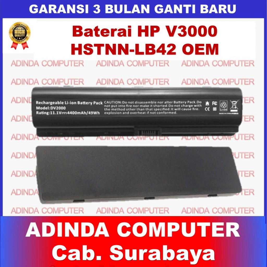 Baterai Hp Presario V3000 NBP6A48A1 411462-421 411463-251 417066-001 EV088AA EV089AA EX940AA EX941AA