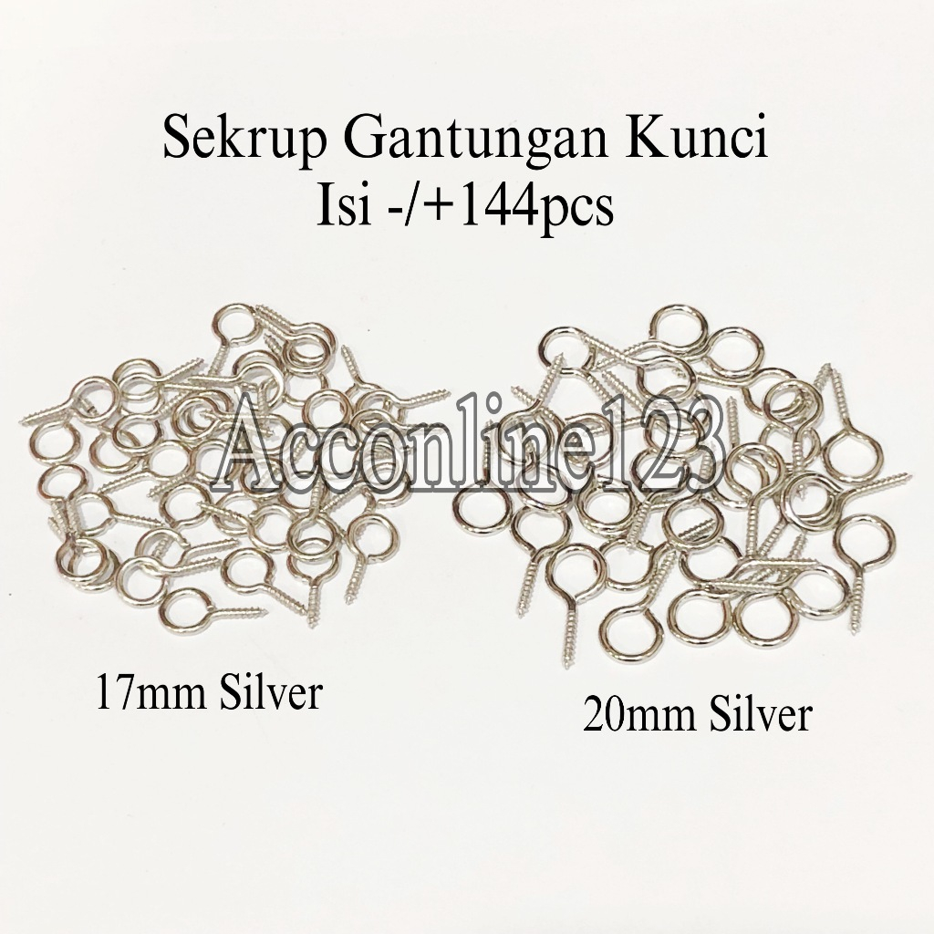 Sekrup Gantungan Kunci / Sekrup Boneka / Sekrup Paku Ulir Gantungan Kunci Ukuran 17MM dan 20MM Isi -