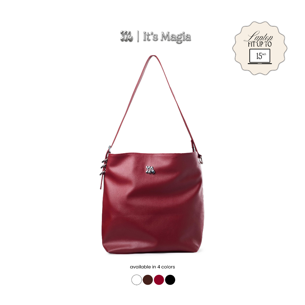 MAGIA Freya Bag Maroon Leather Totebag