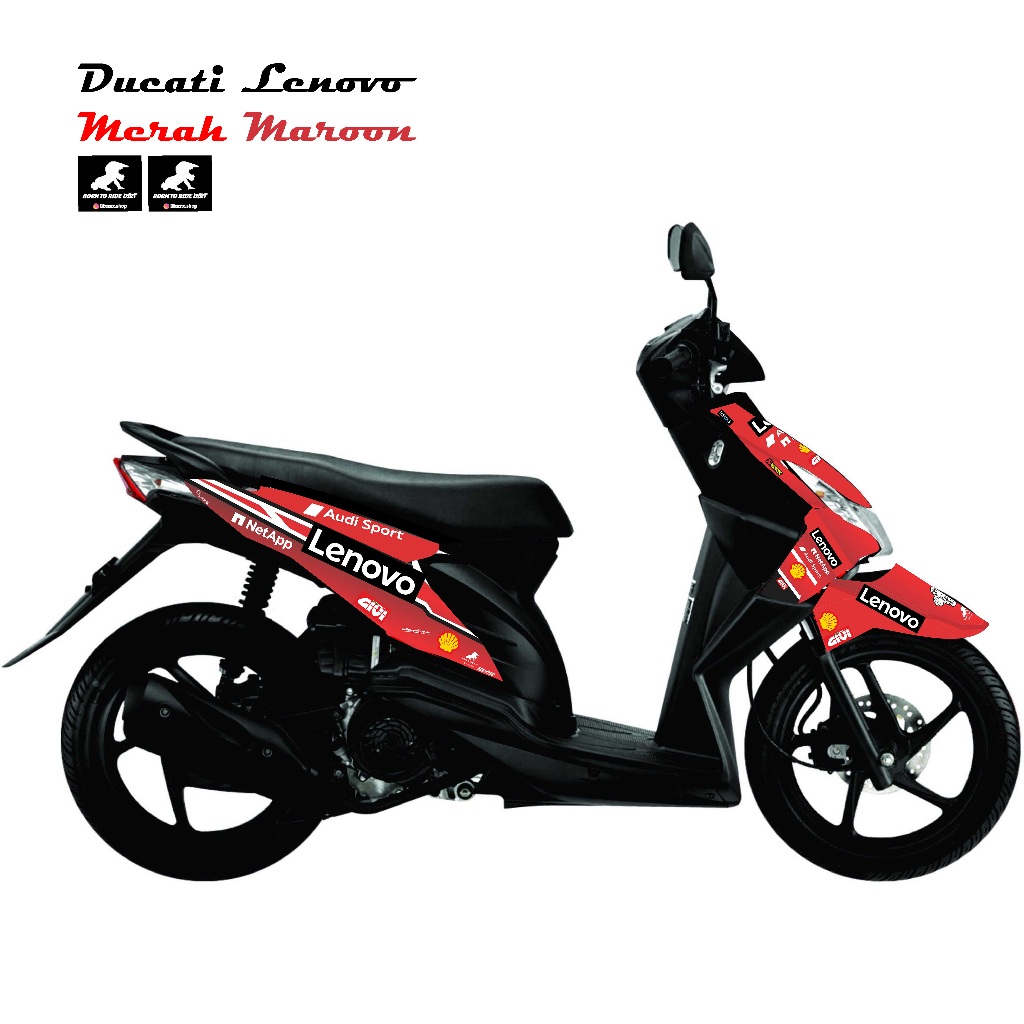 DECAL BEAT DUCATI LENOVO FULL BODY, STRIPING BEAT DUCATI LENOVO FULL BODY