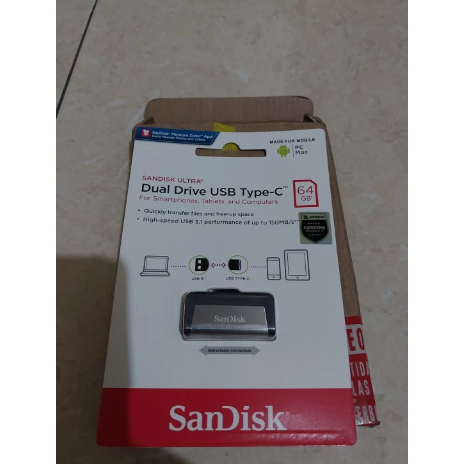 Flashdisk SanDisk Ultra Dual Drive USB Type-C 32GB - 128 GB Original