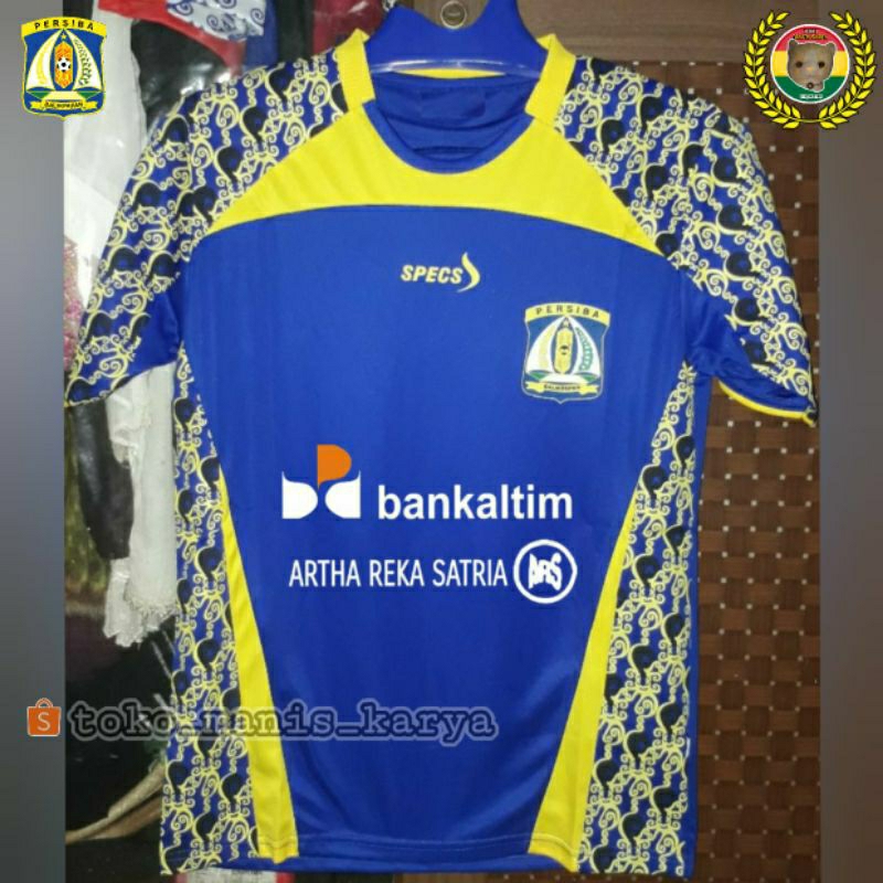 Jersey PERSIBA Balikpapan Home 2010 / 2011 Jarum ISL Motif BERUANG Batik Biru PRINTING Retro Lokal