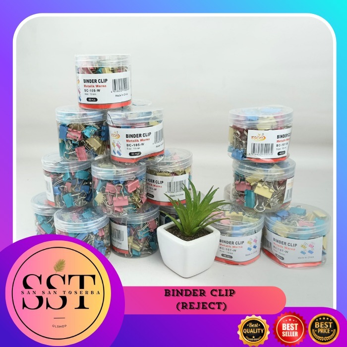 

[SST] Binder Clip Besar & Kecil/Klip Penjepit Kertas (REJECT)