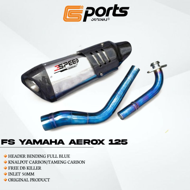 Knalpot yamaha Aerox Full system 3speed