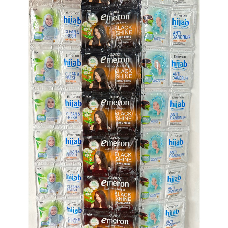 Shampoo EMERON renteng isi 12 double sachet / Shampoo Emeron