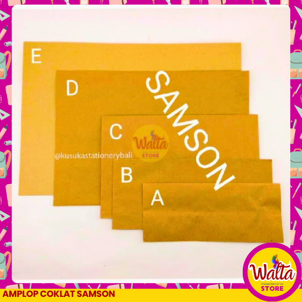 

Amplop Coklat Samson A,B,C,D,E