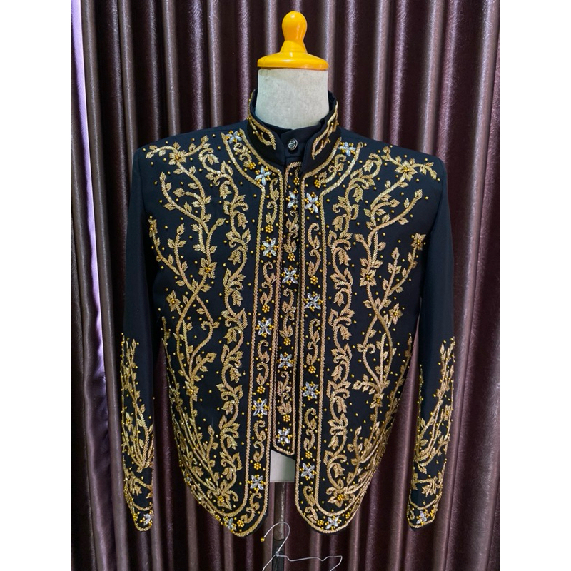 Beskap pengantin pria || Beskap pria jawa || Beskap mewah || Beskap hitam matte || Beskap semiwoll h