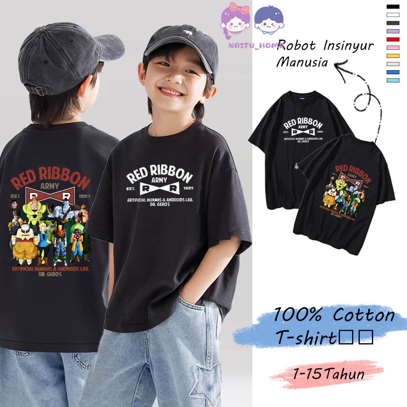 NAIFU COD. RADEYA Import 100% Cotton kaos Anak Laki Laki Kaos Dragon ball Rekayasa Manusia baju Anak
