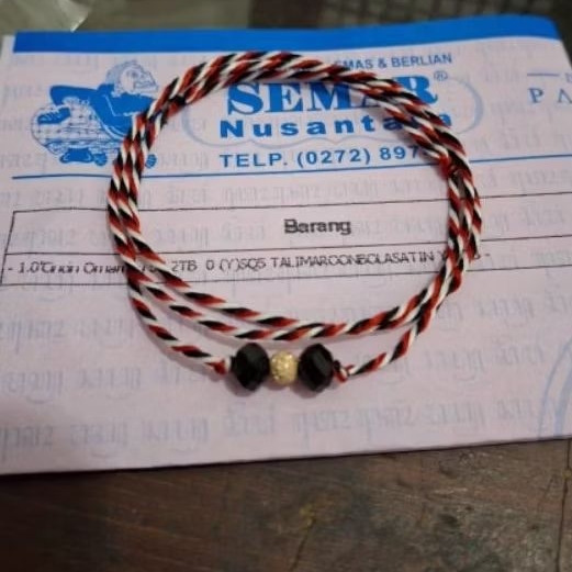 Kalung Tali Tridatu Variasi Ceko Satin1 0,1gram Semar Nusantara