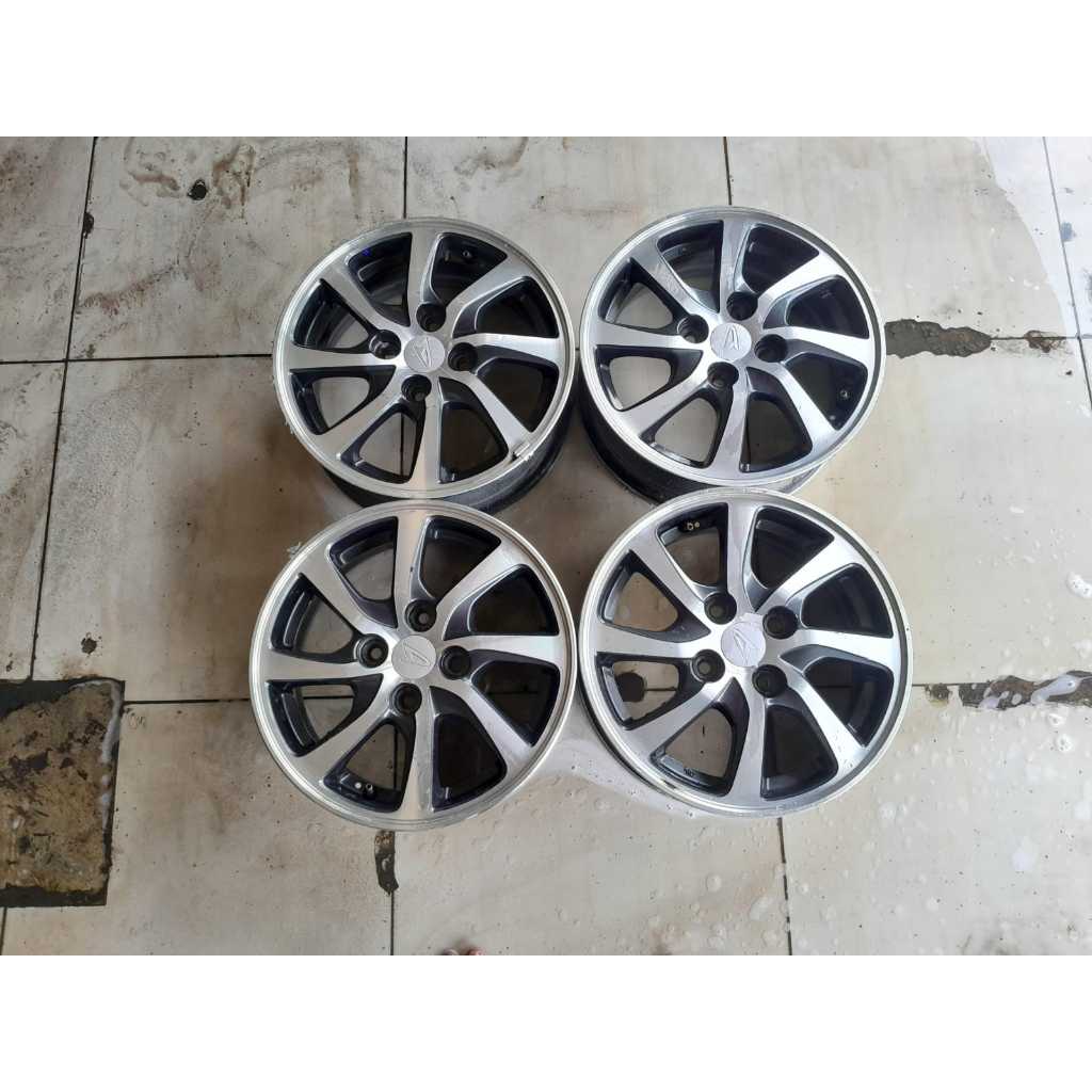 VELG SEKEN MURAH COPOTAN MOBIL SIGRA R14X5 PCD 4X100 ET45 VELG AJA MASUK KE SIGRA AGYA CALYA BRIO DL