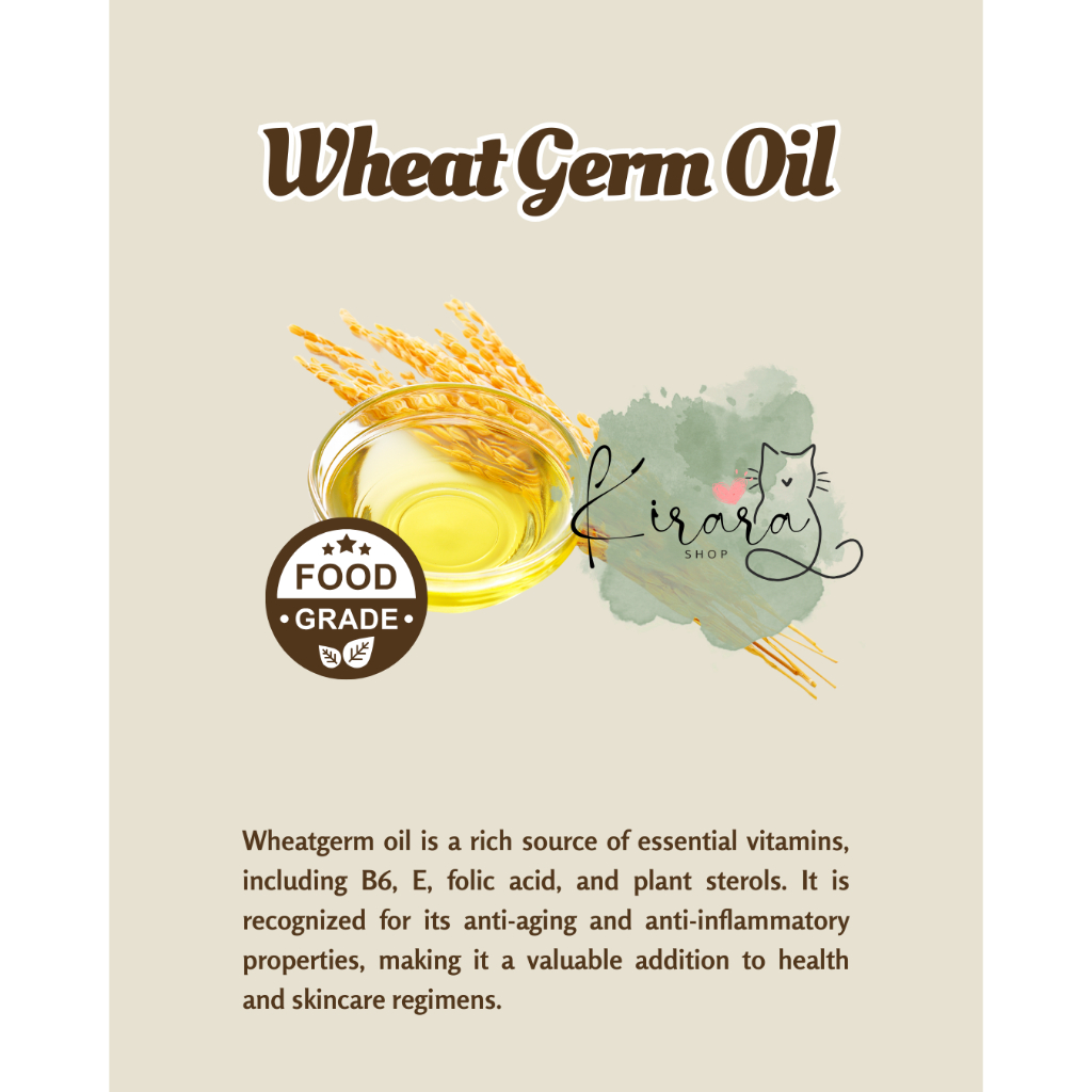 

100/250/500ml Minyak Gandum Murni - Food Grade - WGO - Wheat Germ Oil - omega 3 & 6 antioksidan