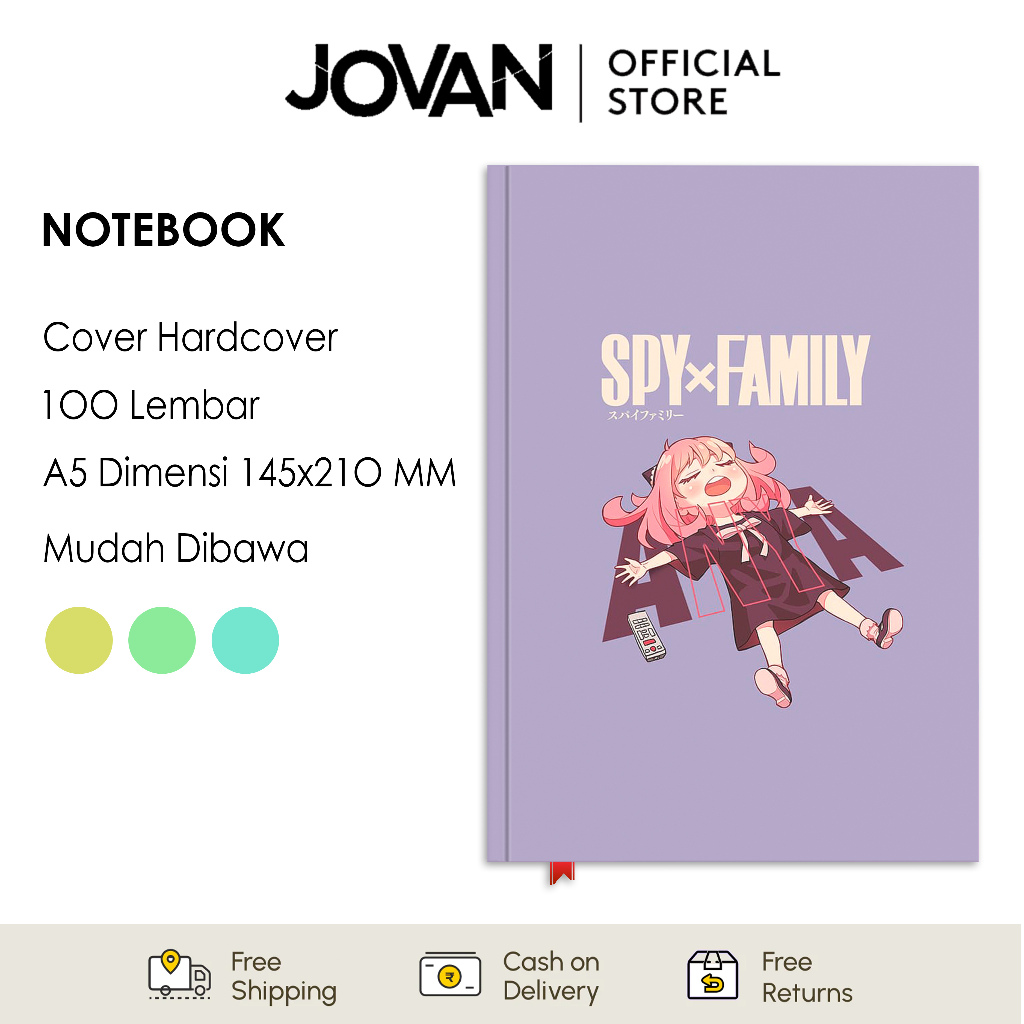 

Notebook Hardcover Custom Spy x Family 10 Buku Tulis Catatan Note Agenda Planner Jurnal Diary Notebook Anime