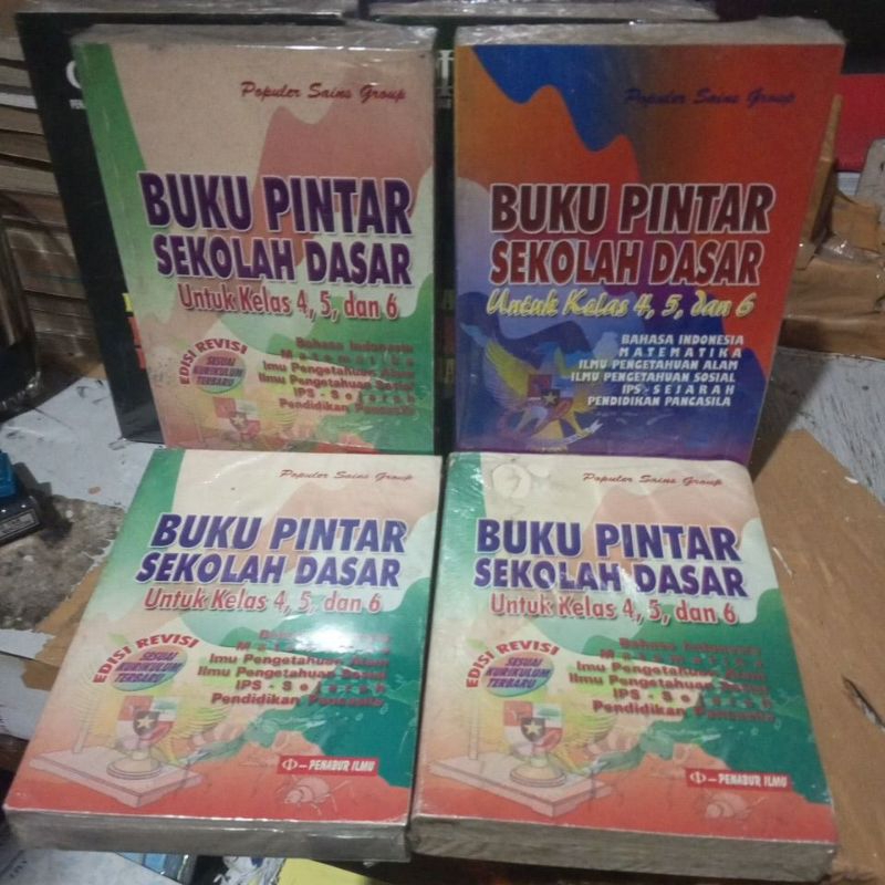 BUKU PINTAR SEKOLAH DASAR UNTUK KELAS 4,5,DAN 6 , BAHASA INDONESIA, MATEMATIKA,IPA,IPS- SOSIAL- SEJA
