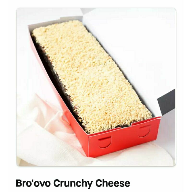 

Bro'ovo Crunchy Cheese, Size 30 x 10 cm, kemasan baru warna putih