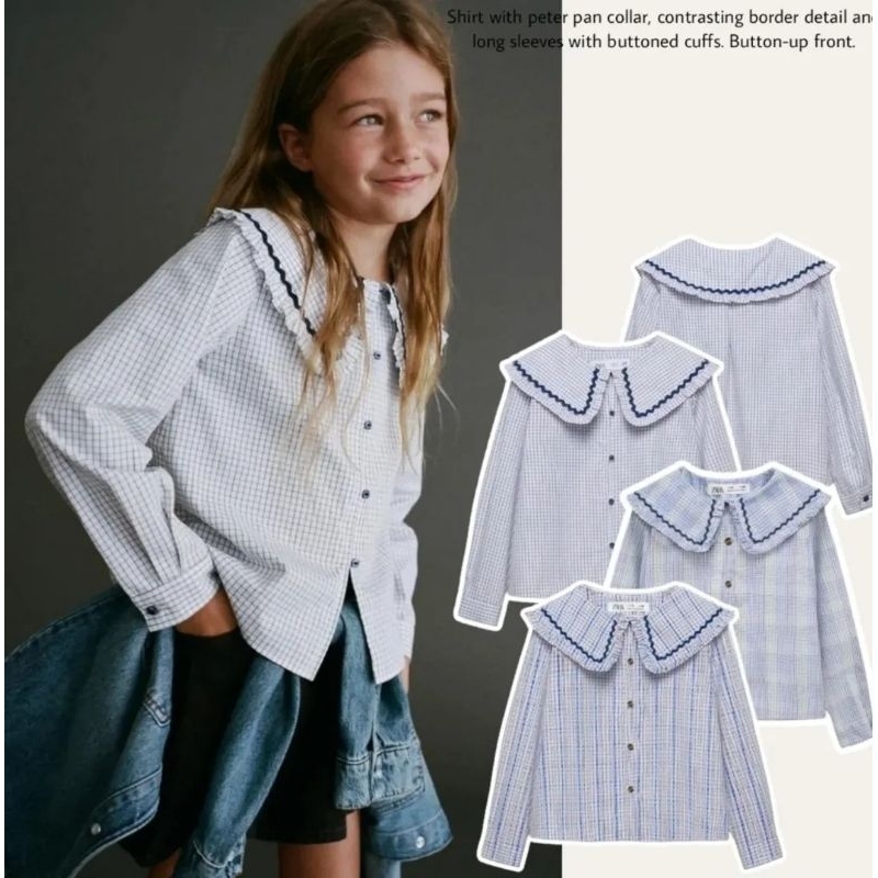 Kemeja Anak Perempuan, Kemeja Zara 6 - 12Tahun