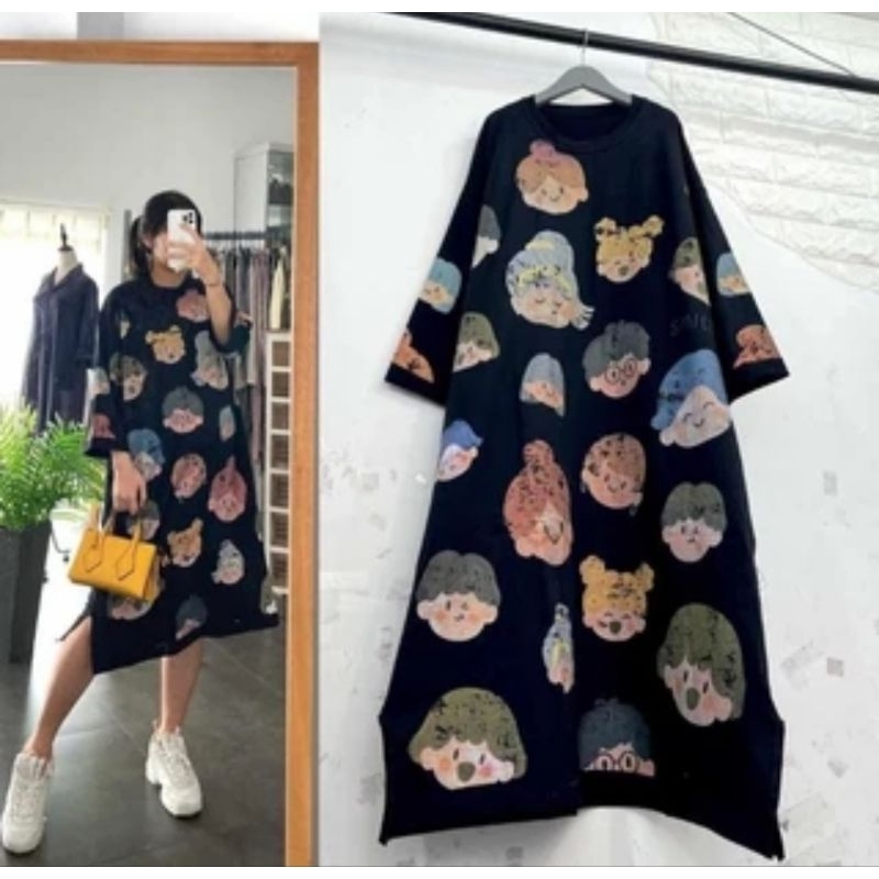 Kaos Tunik Import Hitam