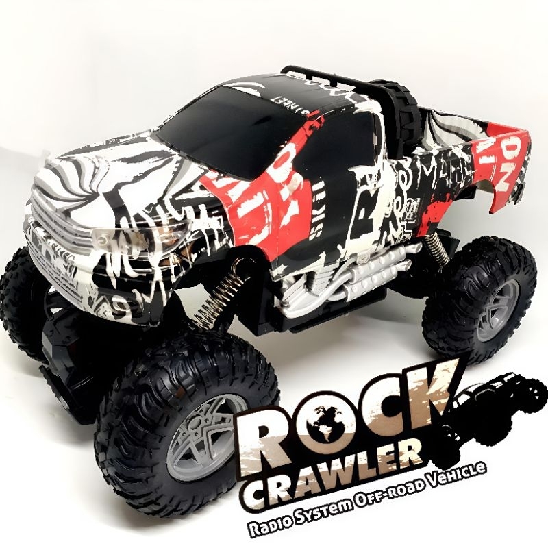 Rock Crawler 4WD PR 17400 RC Mainan Anak Mobil Jeep Pickup Remote Control Baterai Cas Terbaru Termur