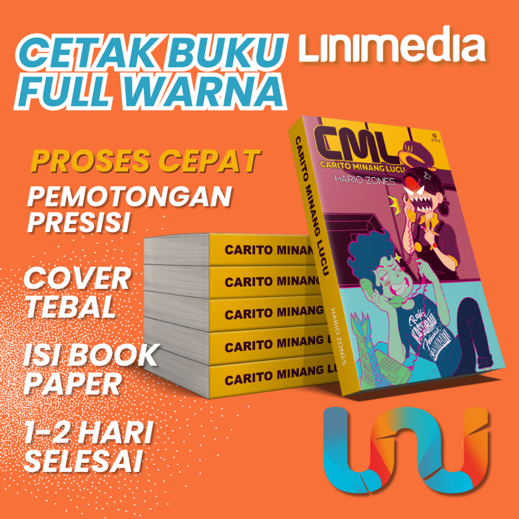 Percetakan Buku Cetak Buku Warna Full Color, Cetak Novel, Fiksi, Nonfiksi A5, UNESCO, B5, A4