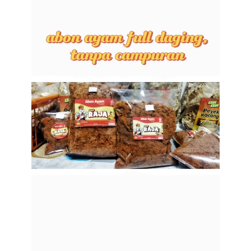 

abon ayam raja,full daging tanpa campuran 1kg