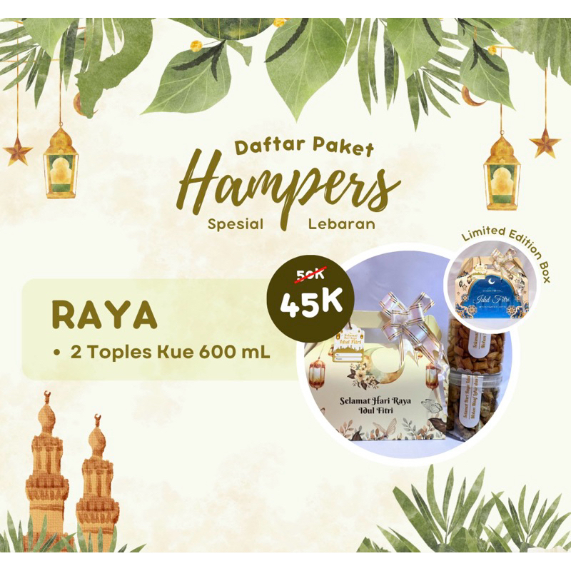 

Hampers Spesial Lebaran RAYA (2 Toples Kue 600 ml)