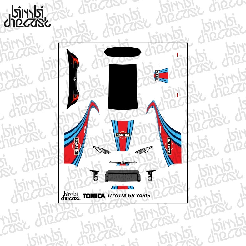 Decal Tomica Toyota GR Yaris Martini Transparan