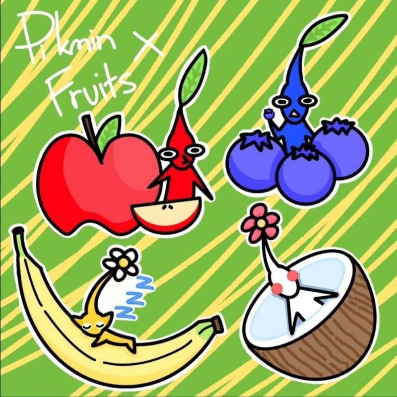 

Fruit Series Pikmin Stickers kurang lebih 6x6 CM (mohon baca deskripsi terlebih dahulu)