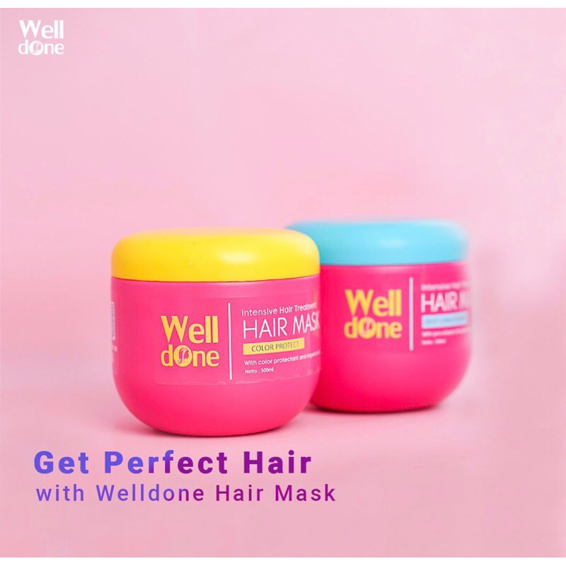 Welldone HAIR MASK 500 ML deep conditioning , colour protect , hair repair