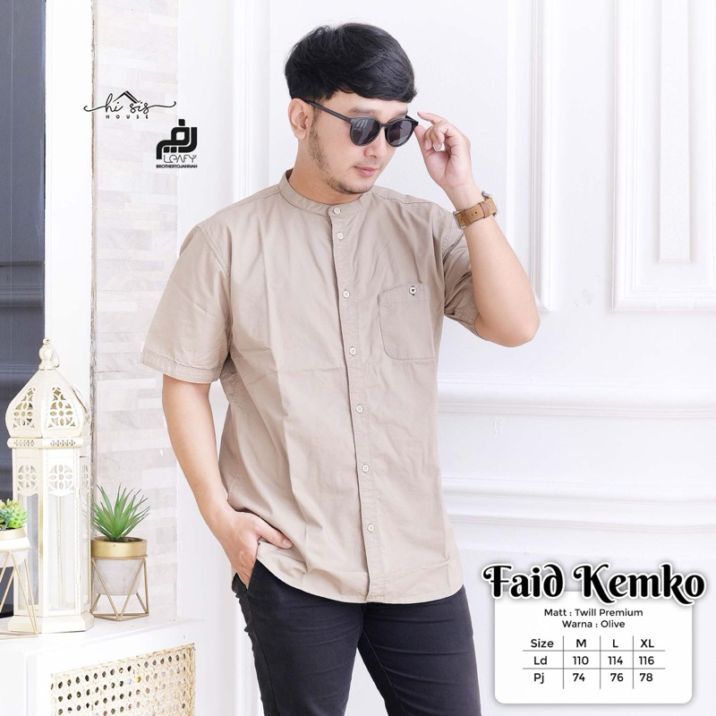 Kemeja Koko Faid by Leafy | Koko Dewasa Twill Premium