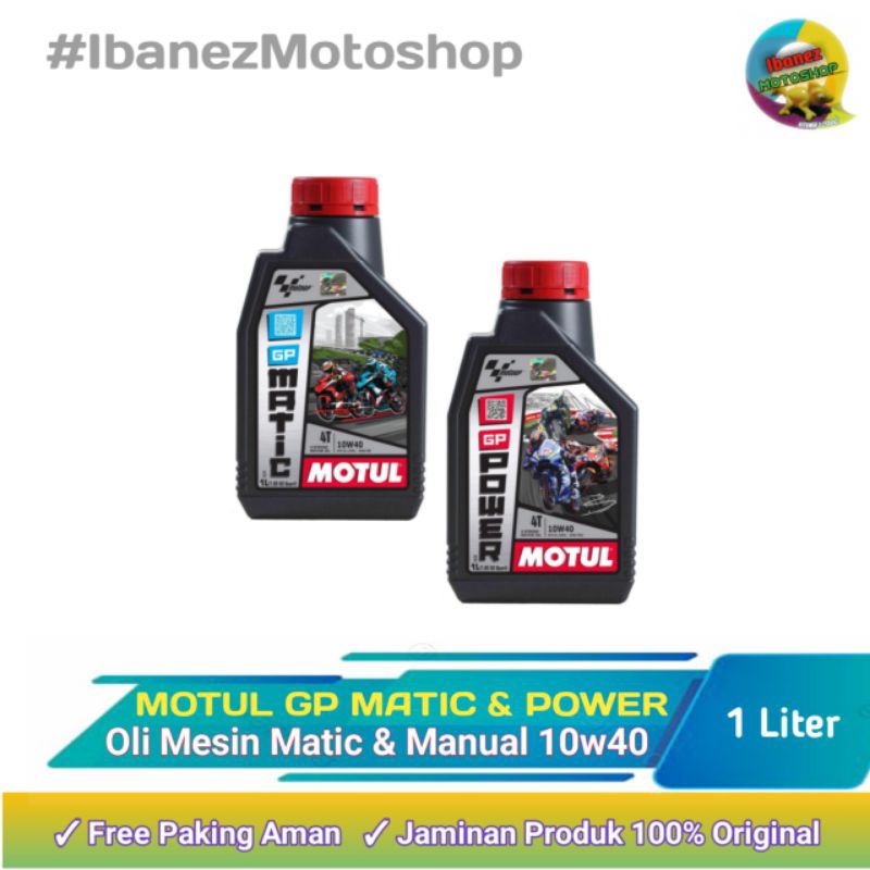 Motul GP Matic & GP Power 10w40 | Oli Mesin Motor Matic & Manual 1Liter