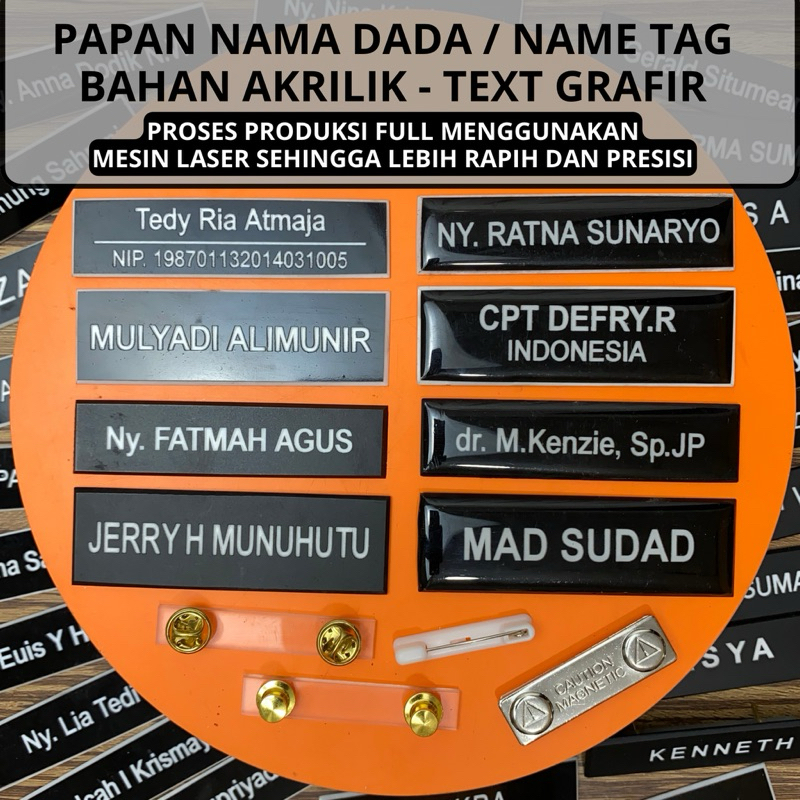 

Papan Nama Seragam Istri TNI POLRI | Name Tag PDH TNI POLRI | Papan Nama Dada Veteran | Cutting Laser Printing | LNT | PNT