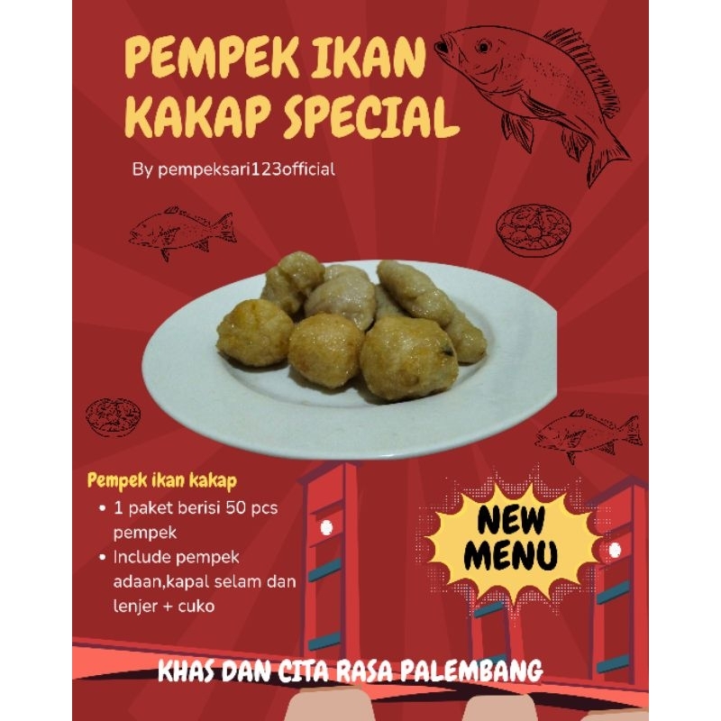 

pempek kakap ikan tenggiri 50pcs + cuko