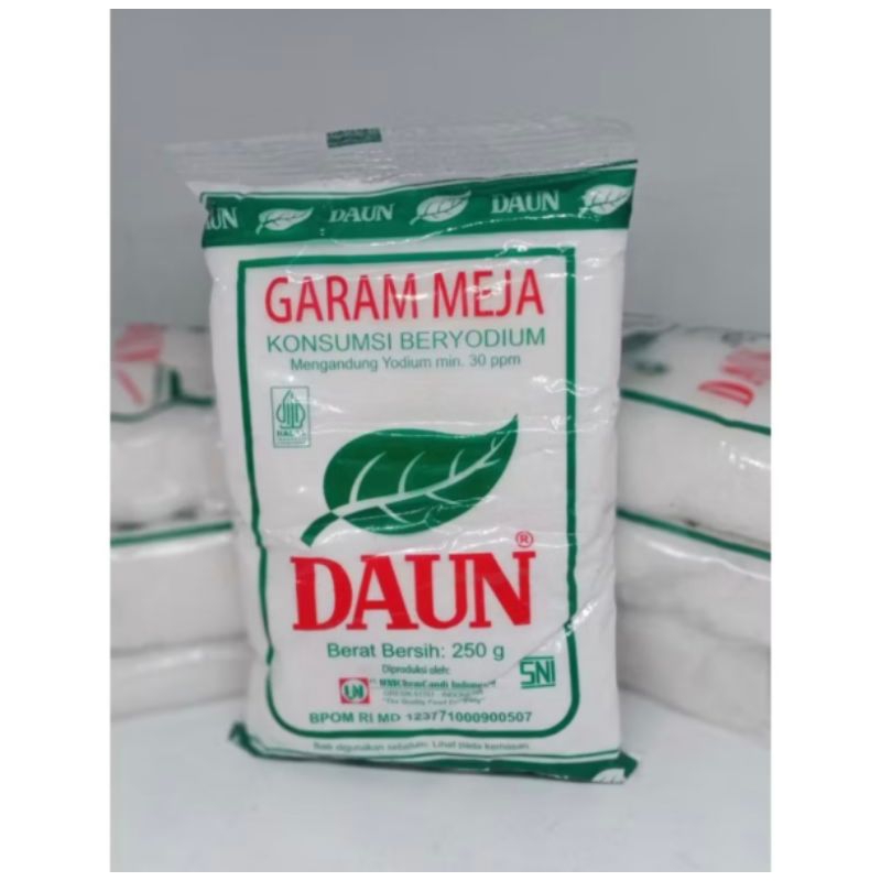

Garam Meja Daun 250 gr