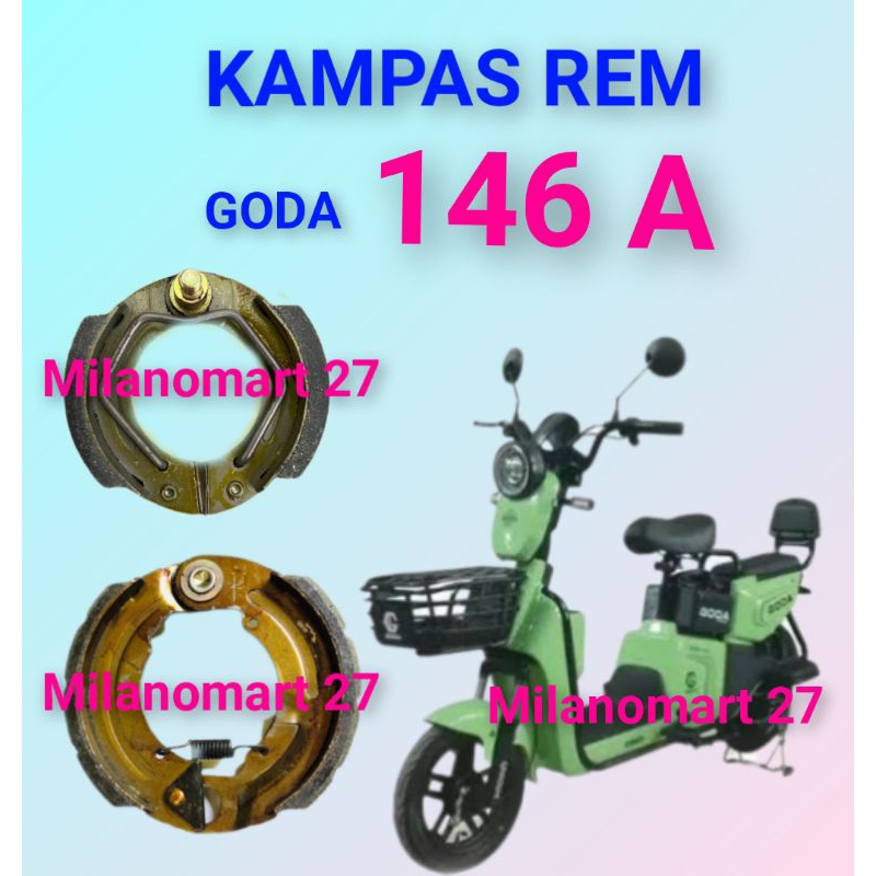 kampas rem goda 146a kampas rem sepeda listrik goda 146 A