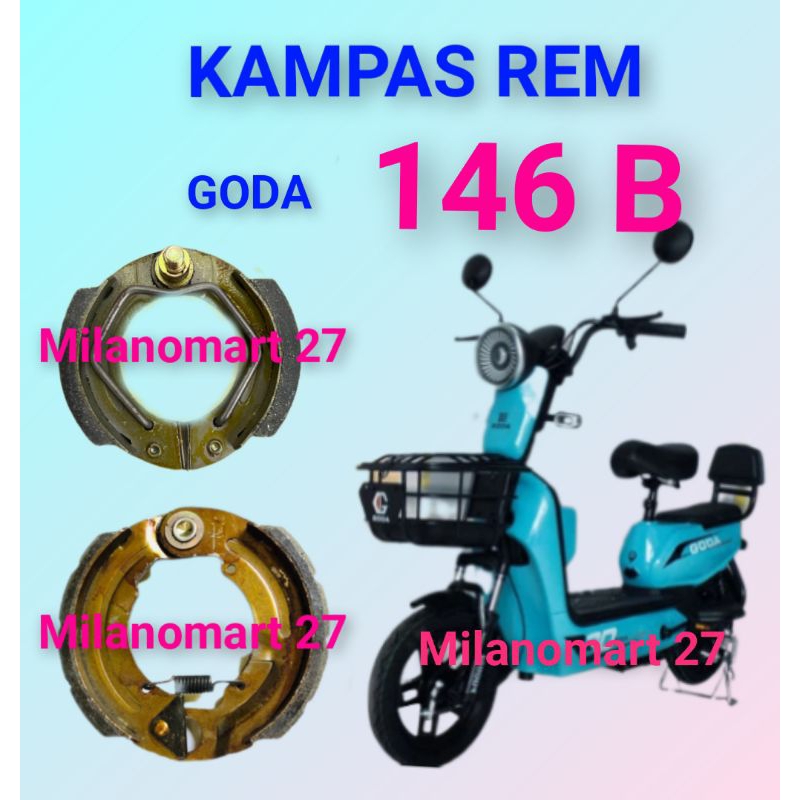 kampas rem goda 146b kampas rem sepeda listrik goda 146 B