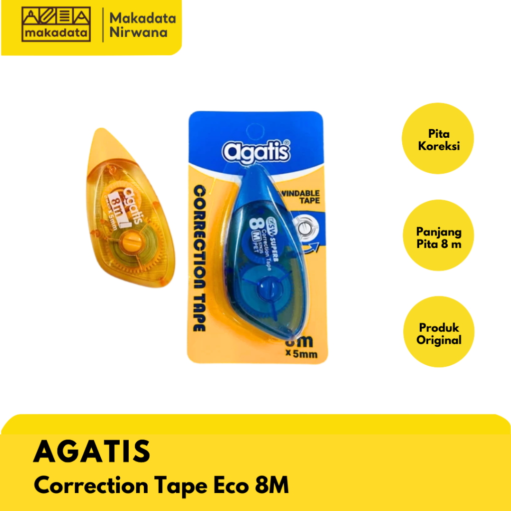 

AGATIS CORRECTION TAPE / STIPO KERTAS ECO CT-08-BC01 (1 PCS)