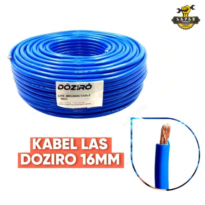 Kabel Mesin Las Biru 16mm Doziro Inverter Welding Tembaga 16 mm