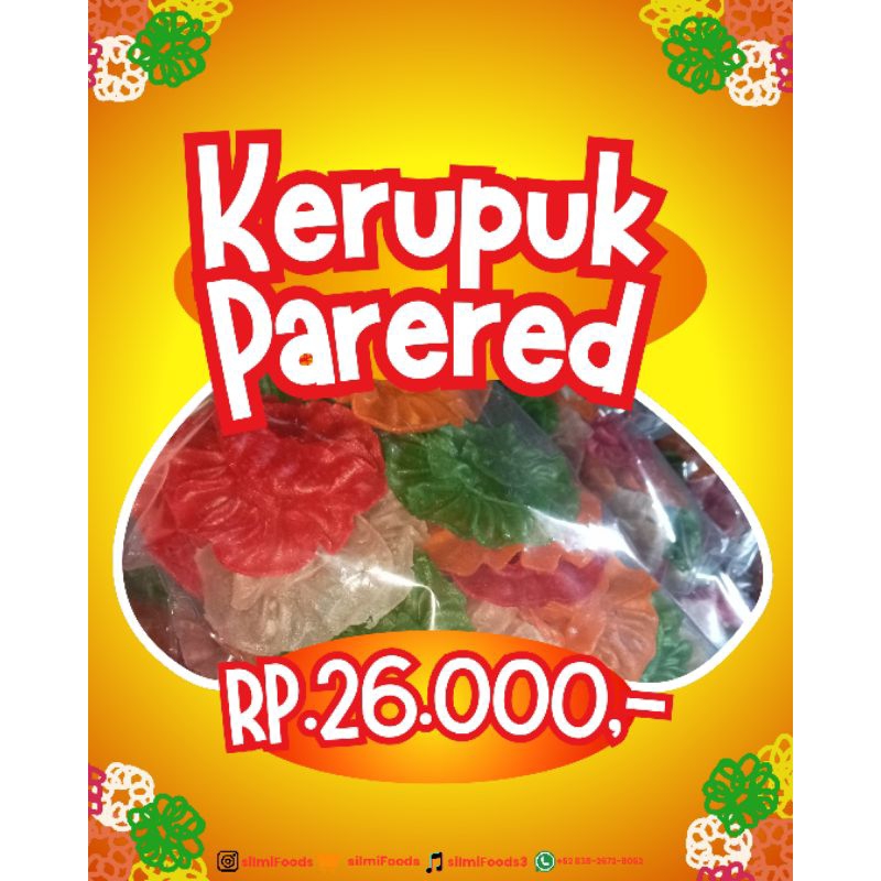 

PARERED JUMBO/KEMBANG ROSE/KERUPUK DAPROS MENTAH ISI 25PC