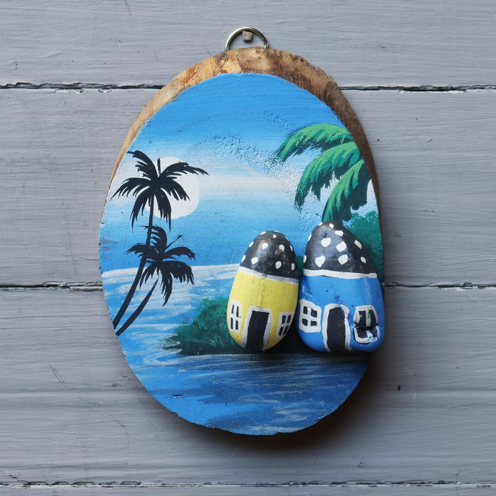 Hiasan Dinding Kayu bulat Unik