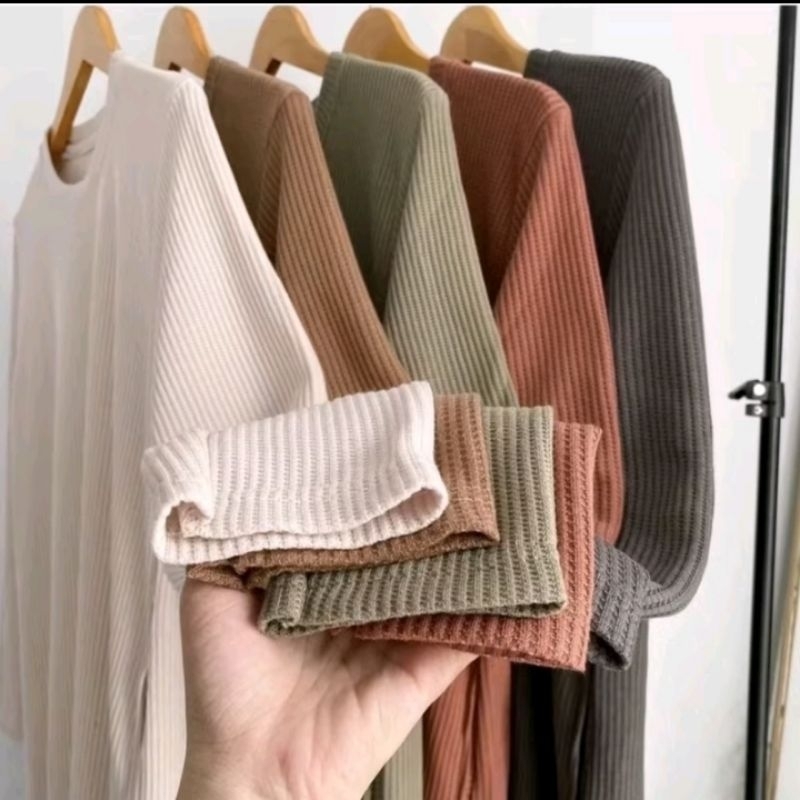 Tunik knit waffle oval  Preloved