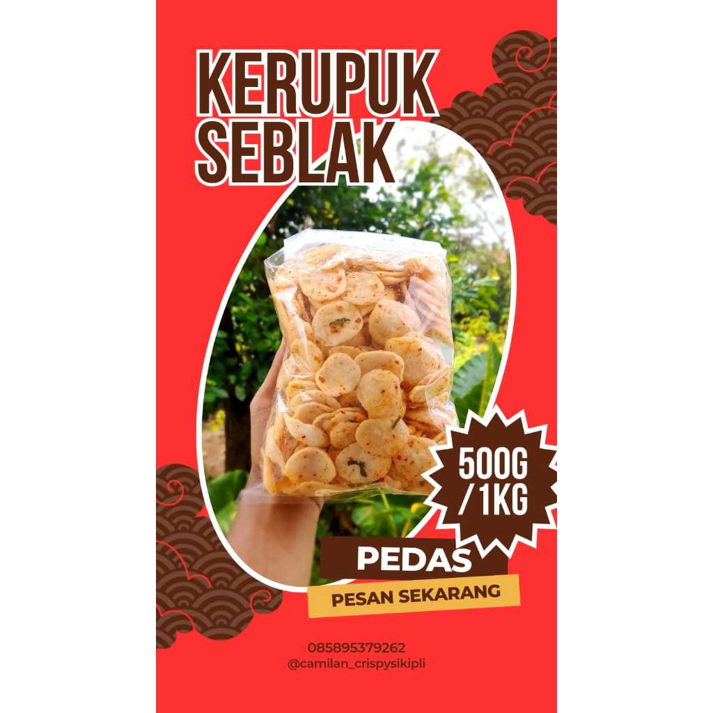 

Kerupuk Seblak 500 gram // 1 kg Si Kipli Pedas Gurih
