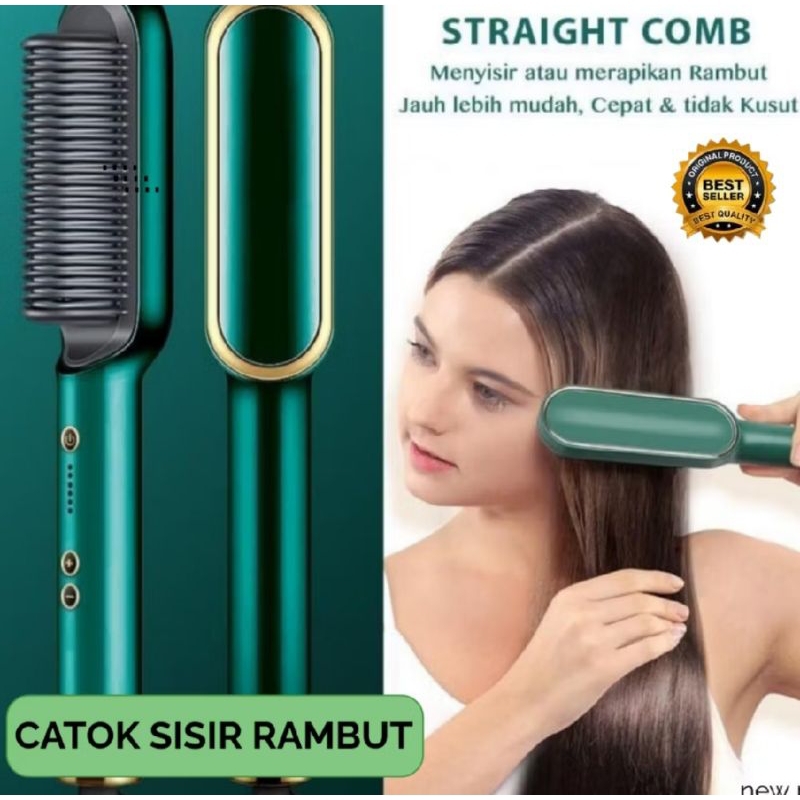 catokan sisir pelurus rambut elektrik