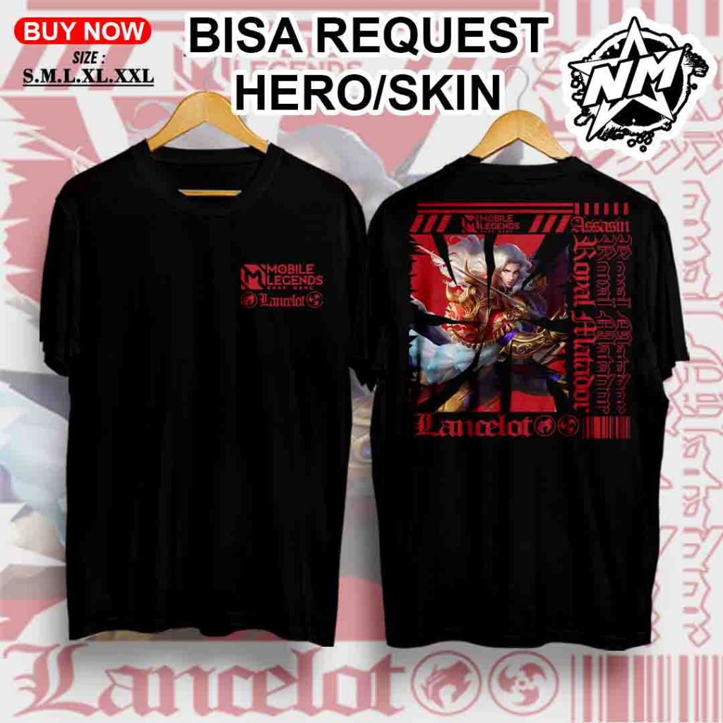 Kaos Lancelot MLBB - Kaos Mobile Legend - Kaos Skin Royal Matador - Kaos custom - Kaos Terbaru 2025 