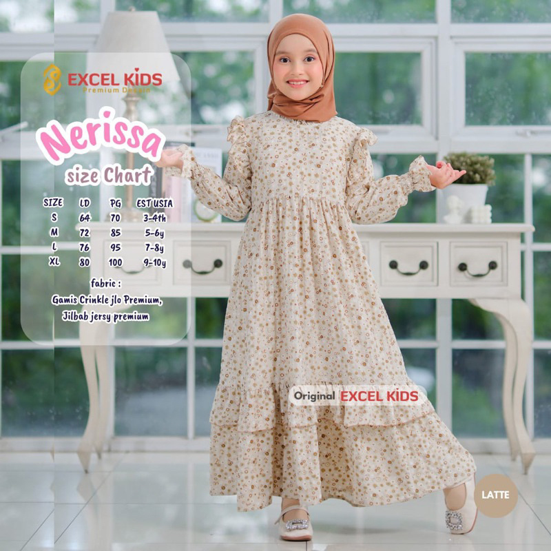GAMIS DRESS ANAK MOTIF BUNGA BUNGA || GAMIS LEBARAN  ANAK BAHAN CRINKLE ADEM DINGIN | NERISSA GAMIS 
