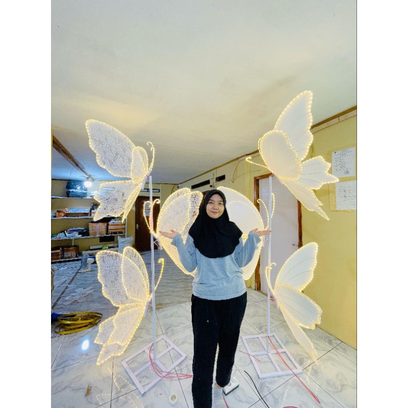 1 SET,LAMPU STANDING KUPU KUPU KOMBINASI ISI 3 FULL LED