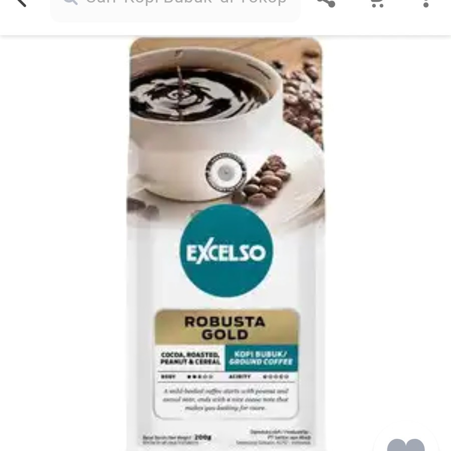 

Kopi Excelso Robusta Gold 200gram /bubuk