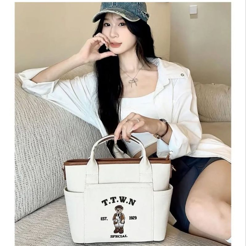 New ready stok tas kanvas ttwn ori bkk