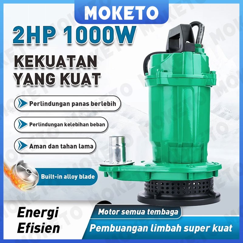 Pompa Celup Air Bersih Kotor 220V Pompa Air Bersih Aliran Besar Angkat Tinggi Pompa Air Pompa
