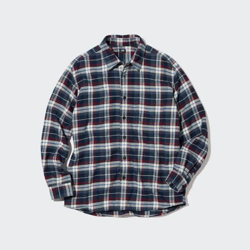 Kemeja pria flanel uniqlo